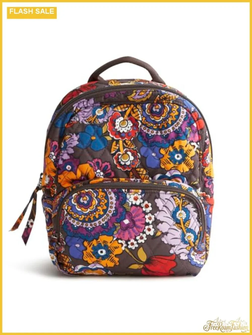 Vera Bradley Cotton Quilted Mini Backpack Adjustable